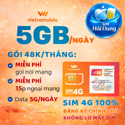 Sim Vietnamobile Quốc Dân - Miễn phí tháng đầu